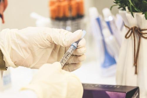 nurse preparing a Botox injection
