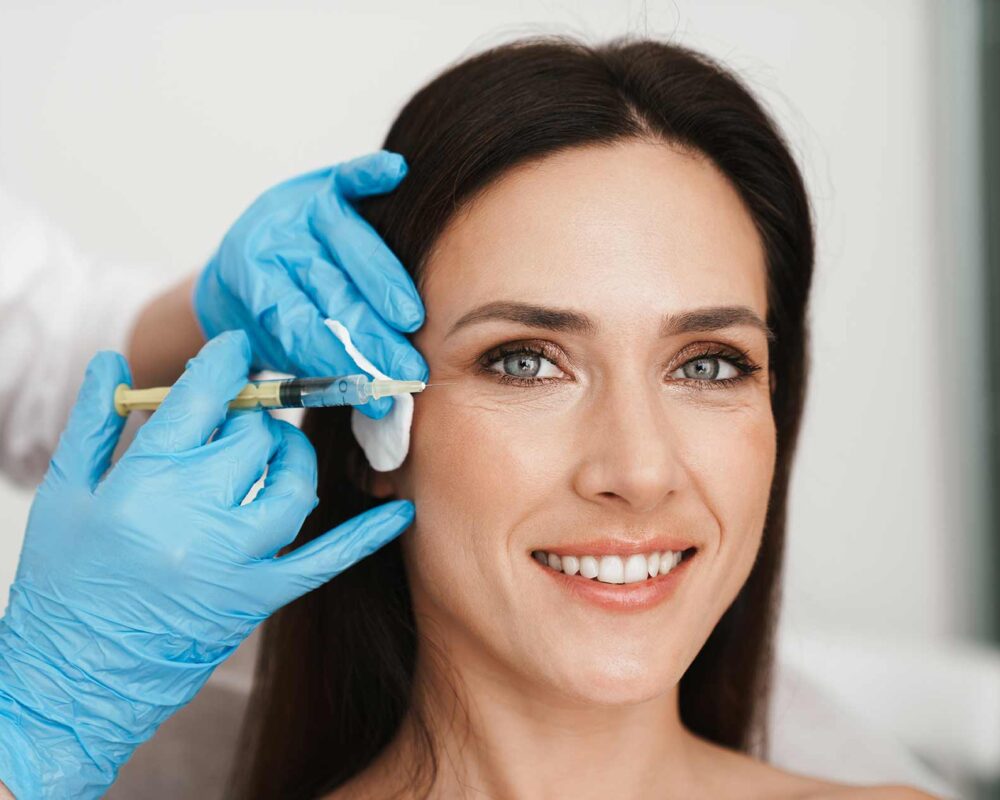 woman receiving botox treatment